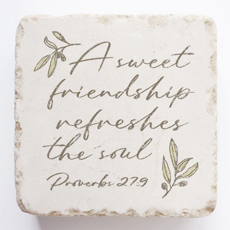 Sweet Friendship Scripture Stone