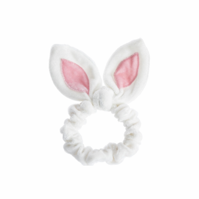White Bunny Ear Scrunchie