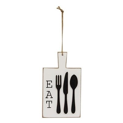 Eat Cutting Board Hanging Sign