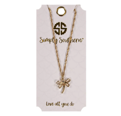 SS Gold Dragonfly Necklace