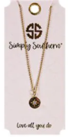 SS Gold Compass Necklace