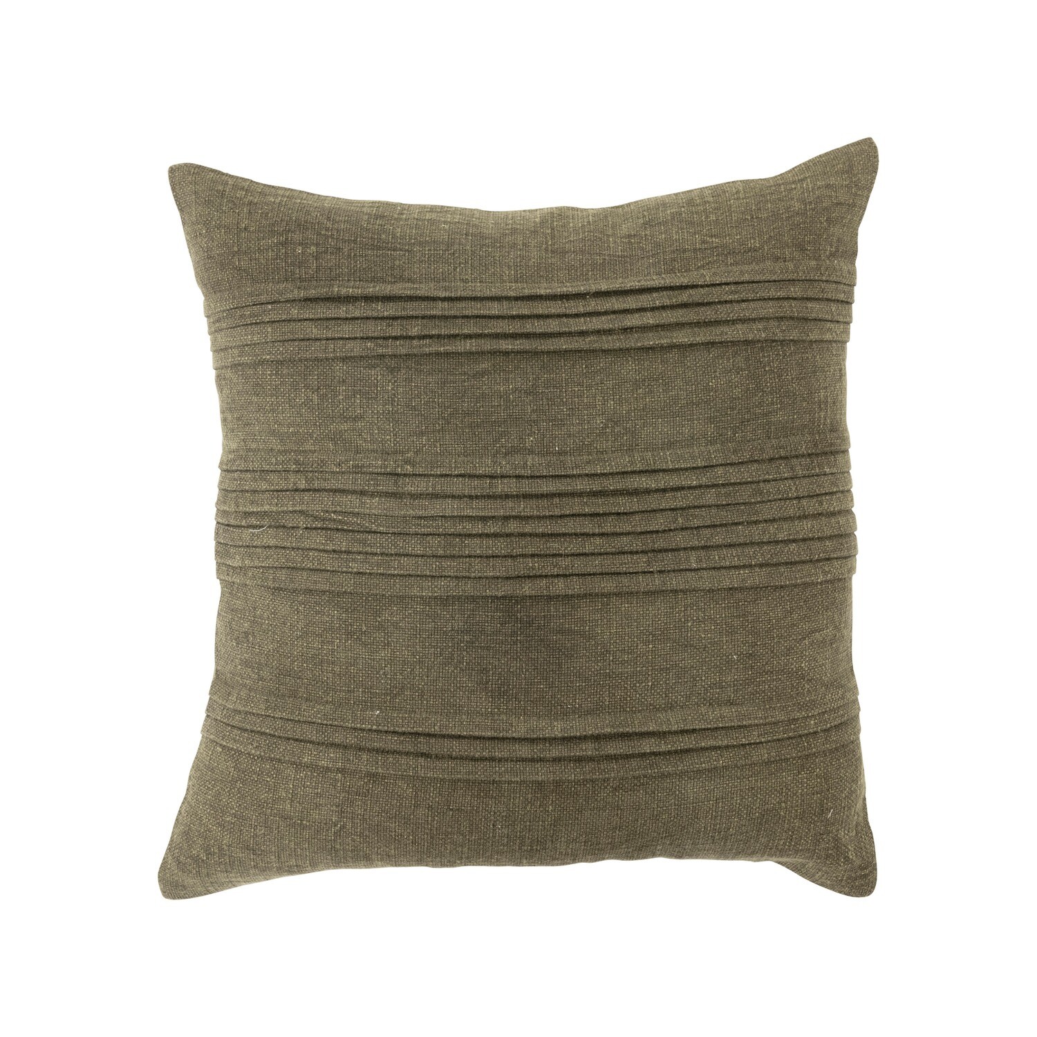 Olive Green Pleated Pillow