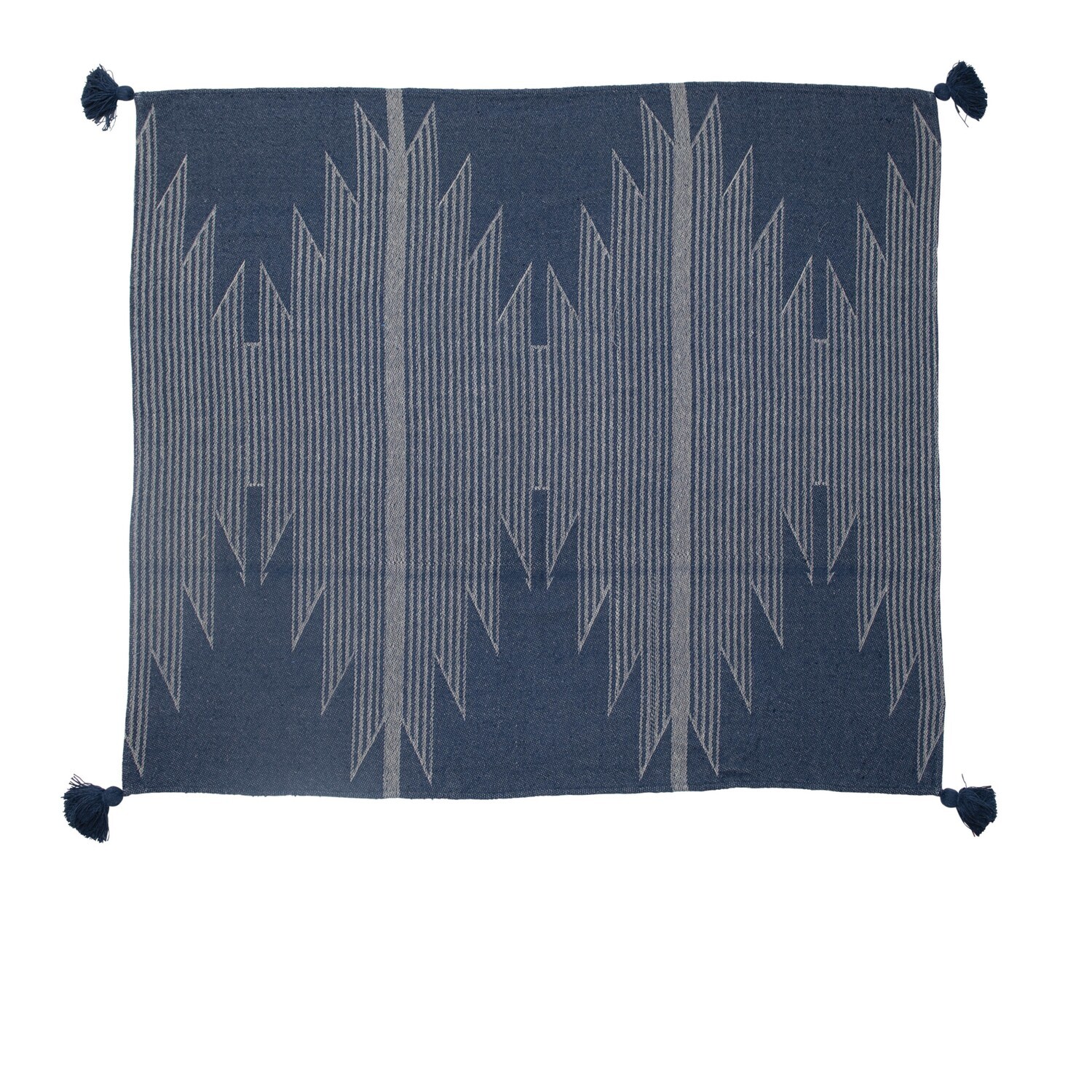 Blue Aztec Patterned Throw