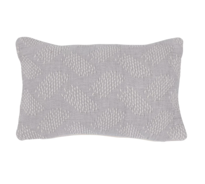 Gray & Cream Dash Lumbar Pillow