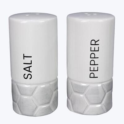 Gray Patterned S&P Shaker Set