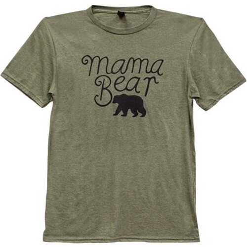 Med Olive Mama Bear T-Shirt