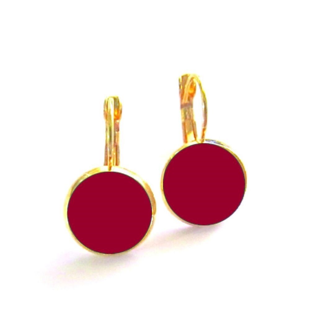 Gold Crimson Drop Earrings