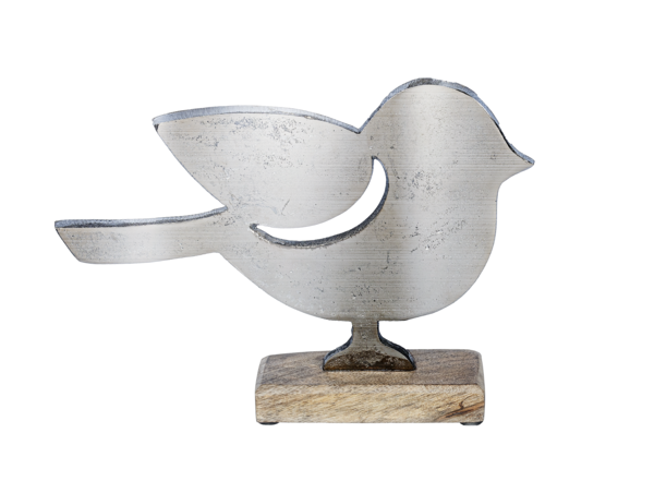 Lg Aluminium Bird Figurine