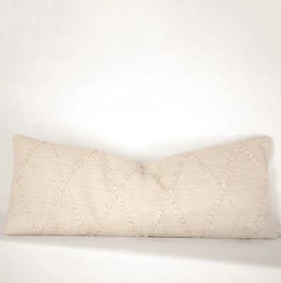 Long Lumbar Diamond Pattern Pillow