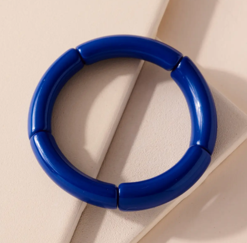 Chunky Blue Beaded Bracelet