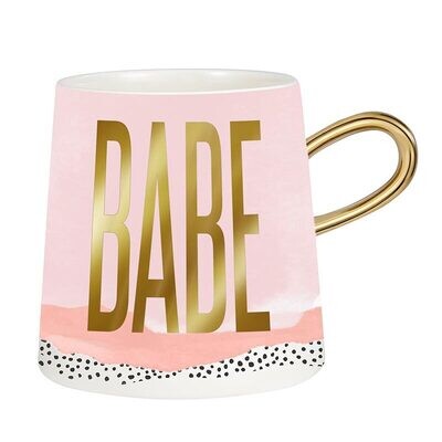Pink & Gold Babe Mug