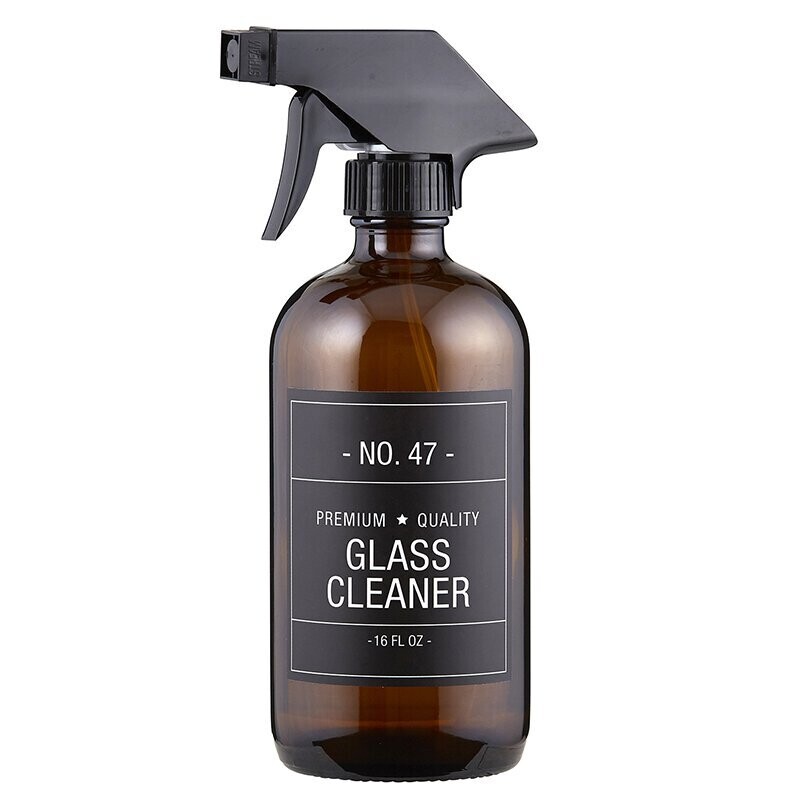 Amber Glass Cleaner Bottle