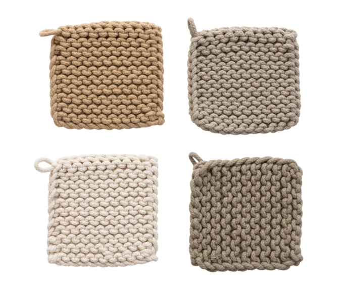 Natural Cream Crocheted Pot Holder