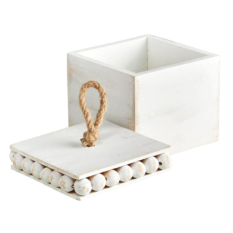 Sm Beaded White Box