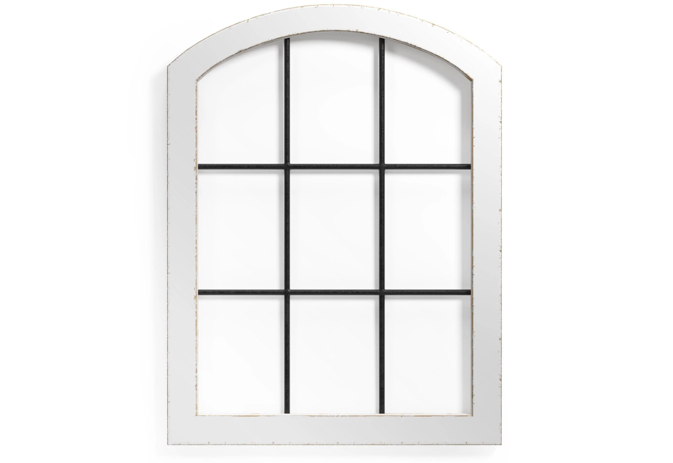 White & Black Cathedral Window Frame