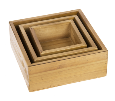 Med Square Wood Display Box
