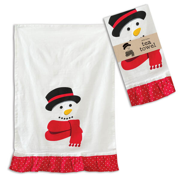 Jolly Snowman Tea Towel