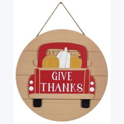 Give Thanks Truck Door Hanger