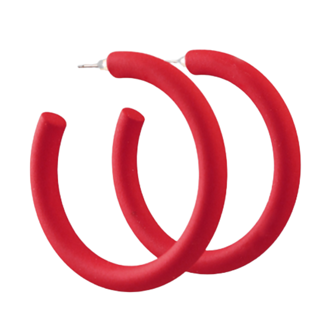 Lg Red Colored Hoops