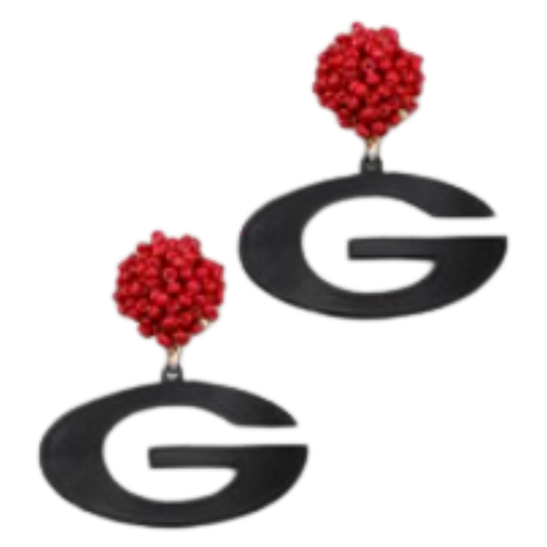 Black G Earrings