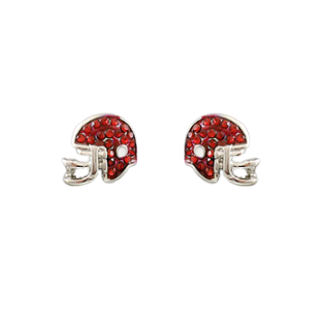 Red Football Helmet Earrings