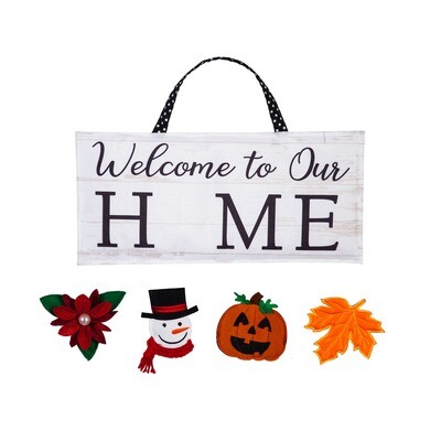 Fall Winter Interchangeable Welcome Home Sign