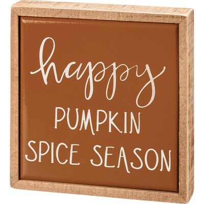 Pumpkin Spice Season Mini Box Sign