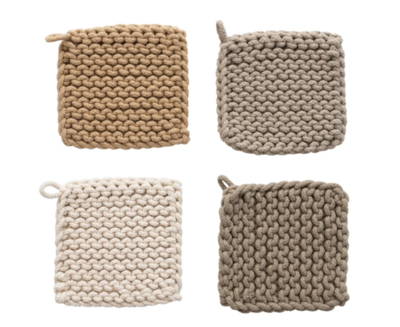 Taupe Crocheted Pot Holder