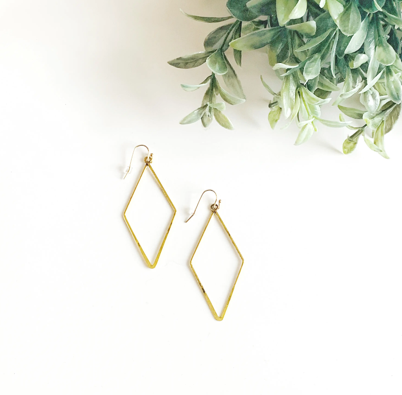 Delicate Gold Diamond Earrings