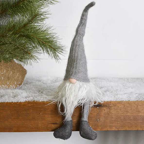 Grey Wool Hat Gnome