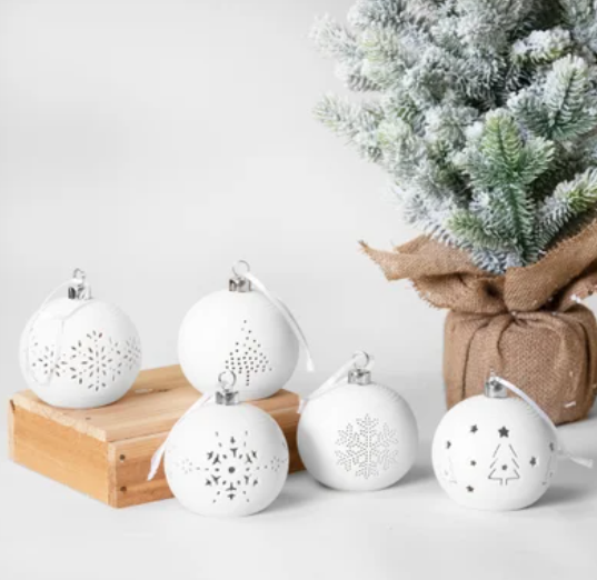 White Ceramic LED Ornament