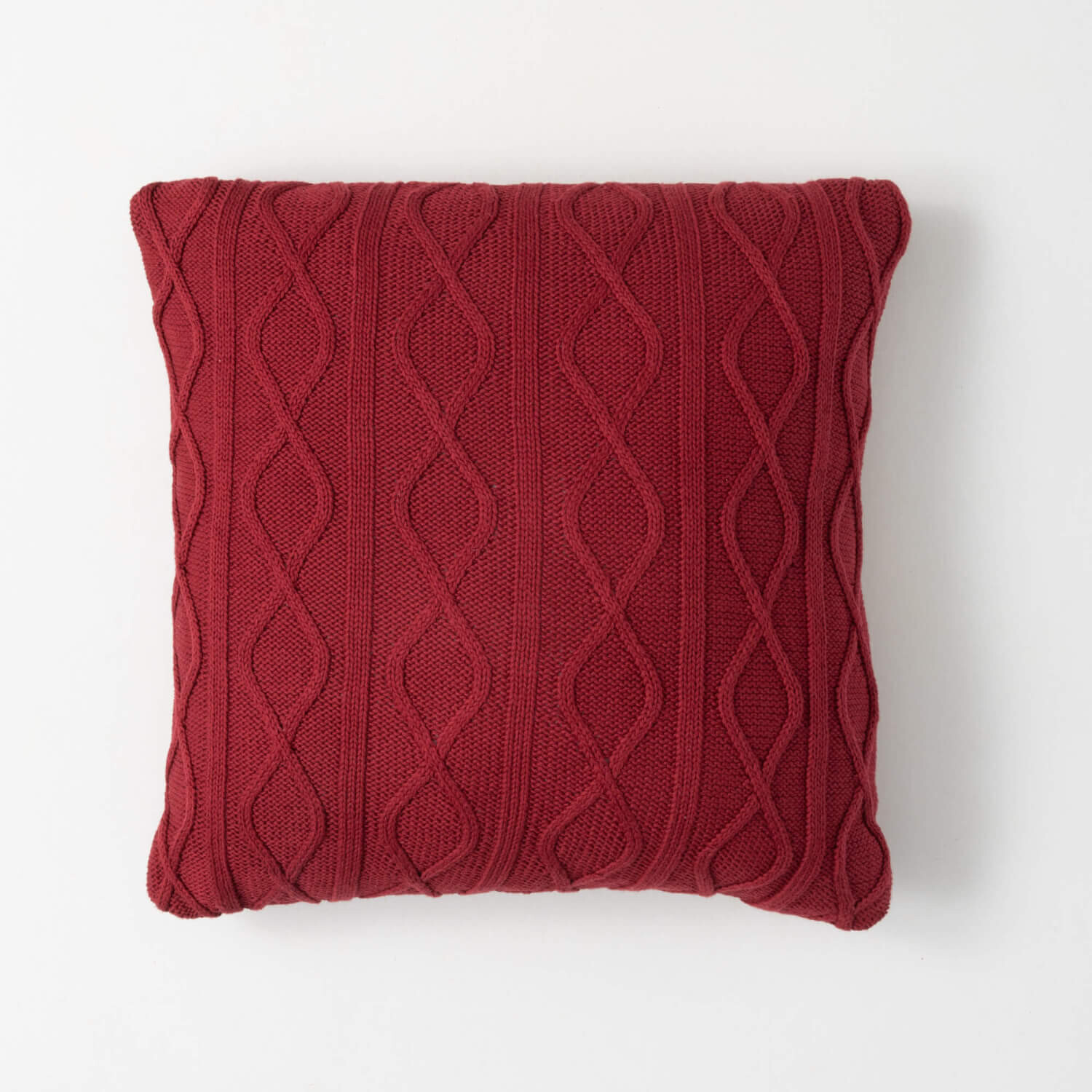 Red Cable Kint Pillow
