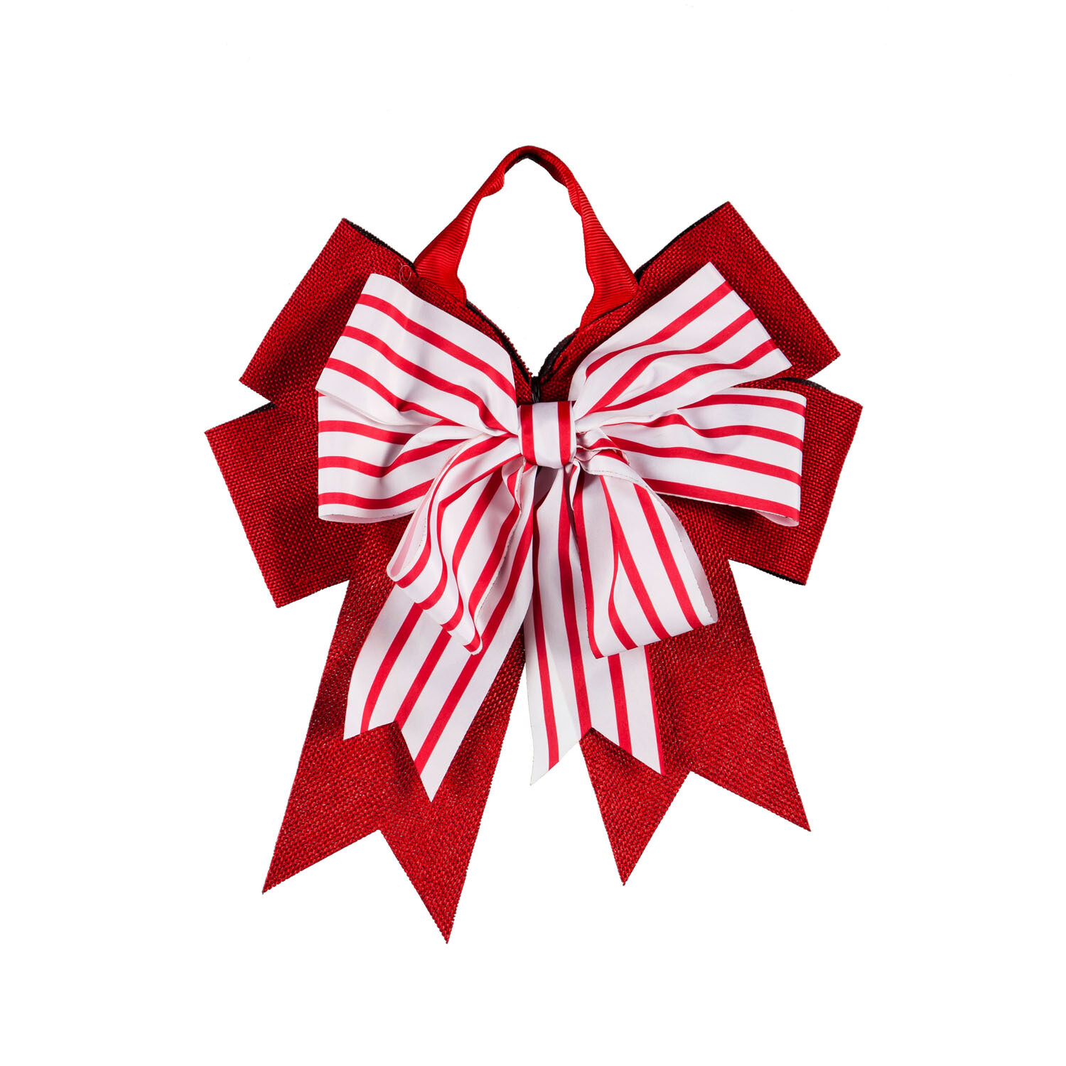 Candy Stripe Door Tag Bow
