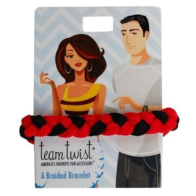 Red & Black Braided Bracelet