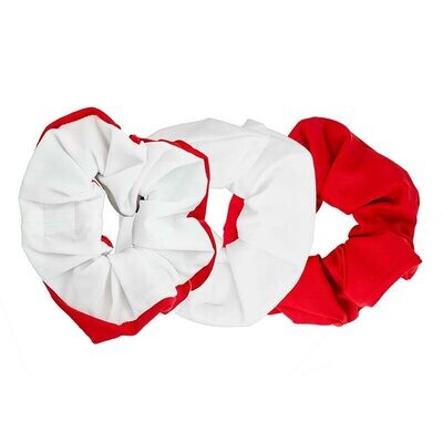 Red & White Scrunchie Set