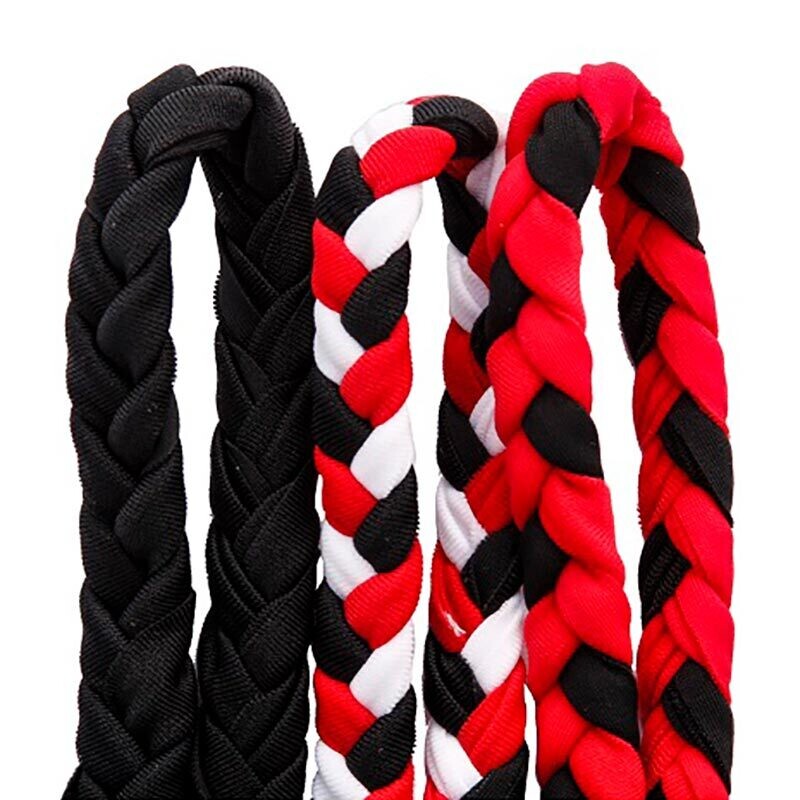 Red & Black Braided Headband Set