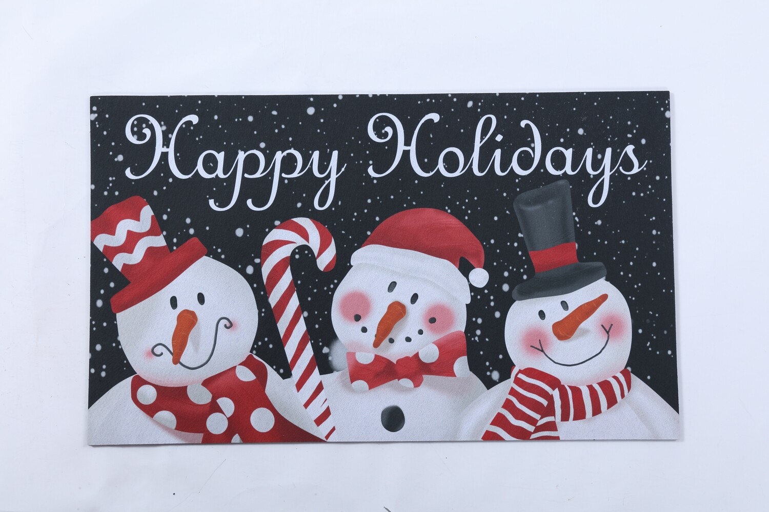 Happy Holidays Snowman Doormat