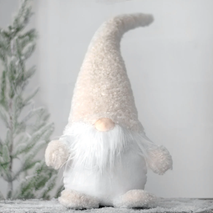 Large White Fuzzy Gnome