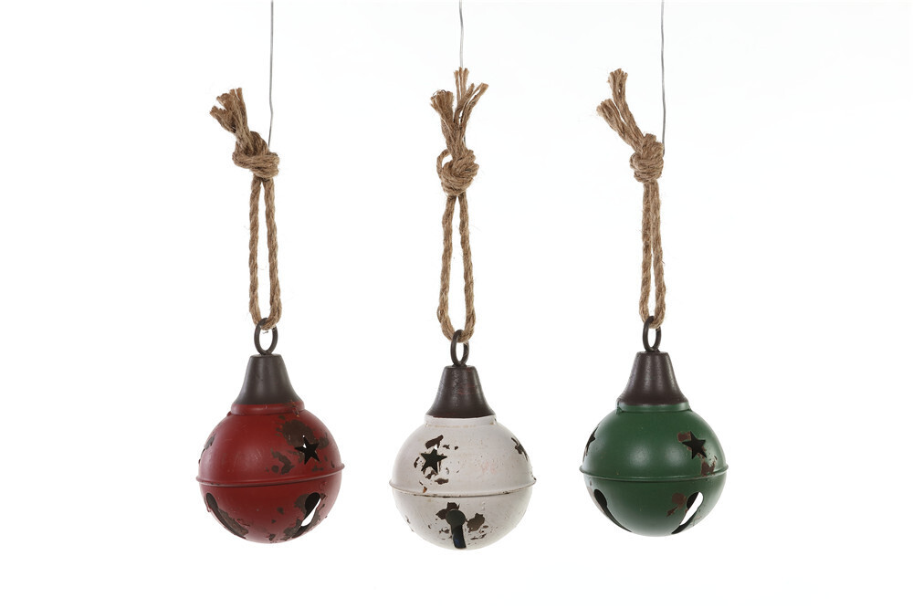 Med Metal Red Jingle Bell Ornament
