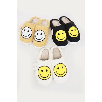Medium Smiley Face Slippers Size 7.5-8.5