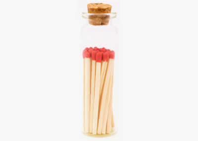 Red Tip Matches In Jar W/ Striker