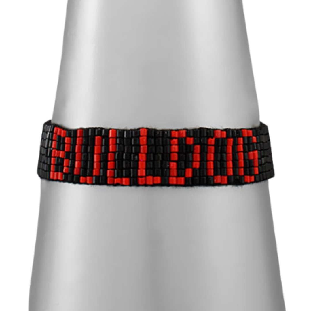 Bulldog Beaded Bracelet