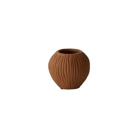 Short Matte Light Brown Vase