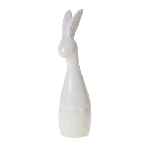 Short White Design Ceramic Bunny