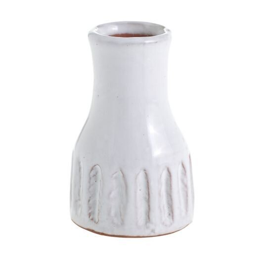 Sm White Glaze Vase