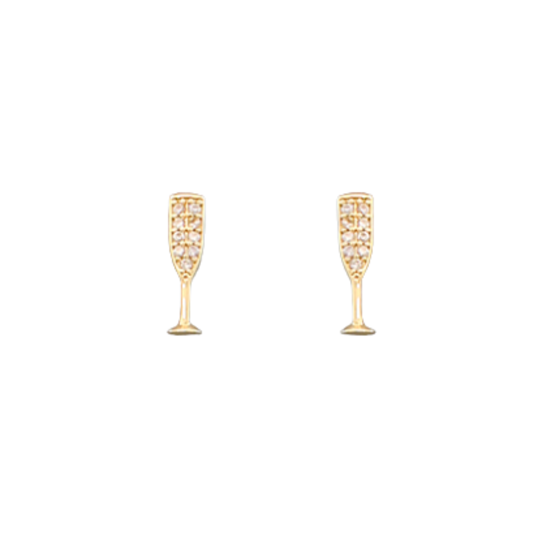 Crystal Champagne Studs