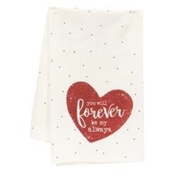 Forever Always Heart Dish Towel