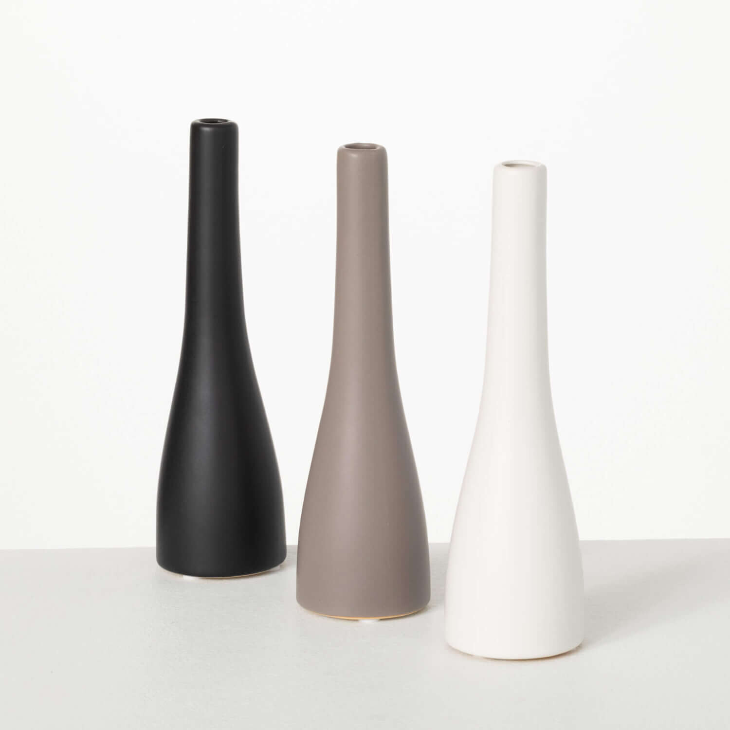 Taupe Tall Slim Vase