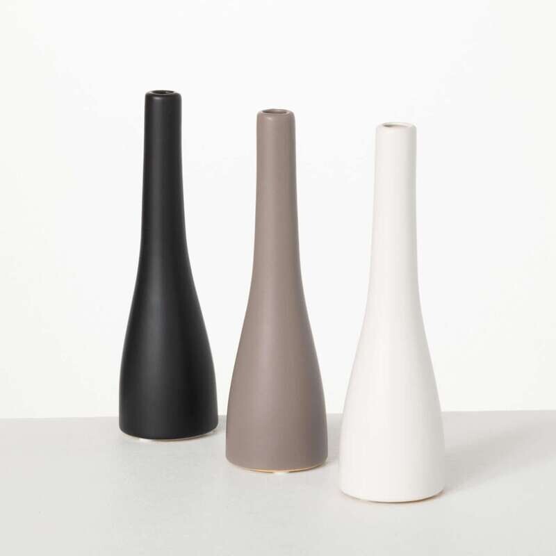 Black Tall Slim Vase