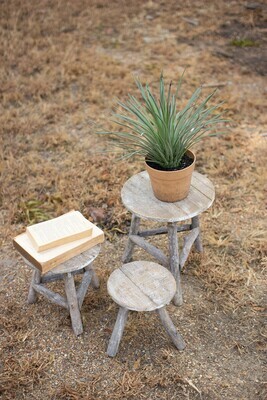 Lg Recycled Wooden Stool